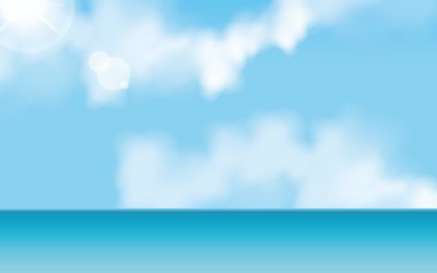 Ilustração de fundo de mar e sol