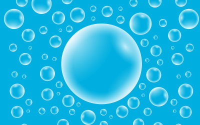 Ilustración de fondo de burbujas de agua