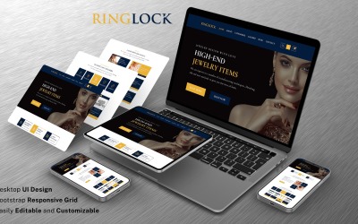 Smycken Web UI målsida mall