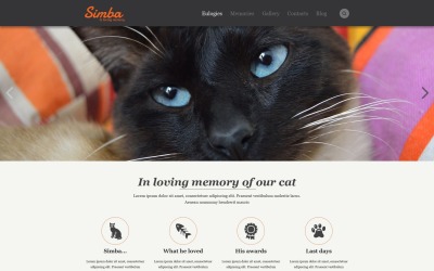 Безкоштовний адаптивний шаблон веб-сайту Cat