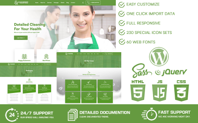 Cleaningo - тема WordPress для клининговых услуг