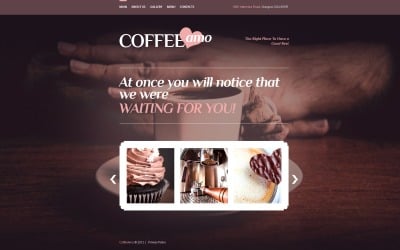 Darmowy szablon strony internetowej kawiarni