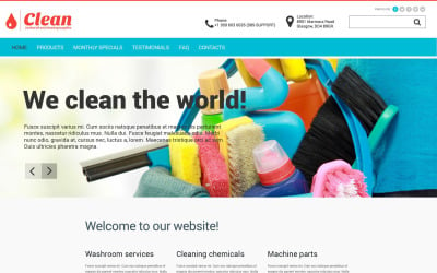 Free Cleaning Supplies Website Template