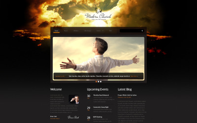 Gratis religiöst responsiv webbplatstema