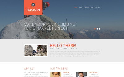 Gratis responsiv webbmall för klättring