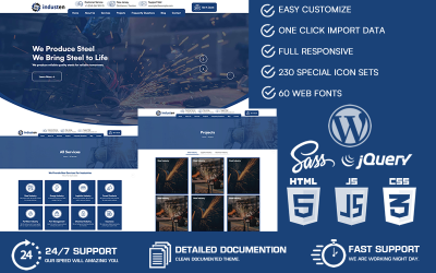 Industen - 工业公司和商业服务 WordPress 主题