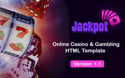 Jackpot - ist eine einzigartige und benutzerfreundliche HTML-Vorlage für Kasinos und Glücksspiele