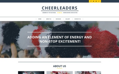 Kostenlose Cheerleading Responsive Website-Vorlage
