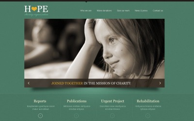 Kostenloses Design-Thema für Wohltätigkeitswebsites