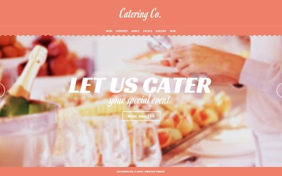 Kostenloses Thema für die Catering-Website