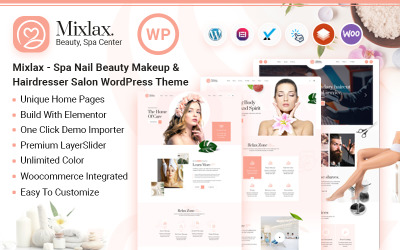 Mixlax - Beauty Spa Wellness Salon Makyaj Mağazası WordPress Teması