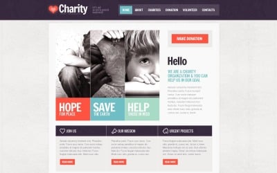 Modello gratuito di progettazione di siti Web di beneficenza