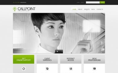 Plantilla de diseño de sitio web de comunicaciones gratis