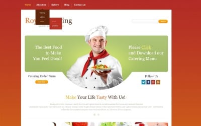 Plantilla de sitio web de catering gratis