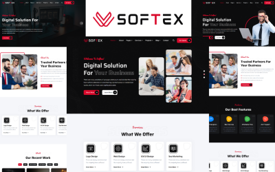 Softex - HTML5 šablona softwaru a digitální agentury