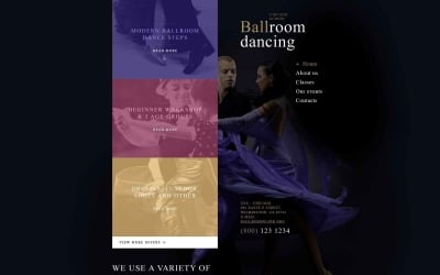 Free Dance Room Website Template