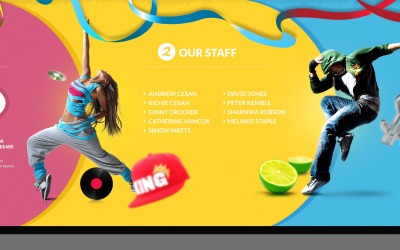 Ingyenes táncos webhelysablon