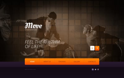 Plantilla gratuita para sitio web de estudio de baile