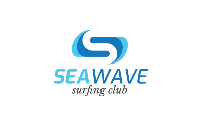 Bokstaven S Logotyp - Sea Wave Logotyp