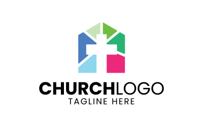 Церква логотип - барвиста мозаїка логотип
