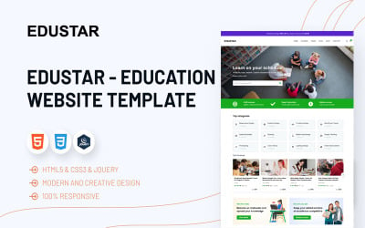 Edustar – HTML-шаблон онлайн-курсов и образования