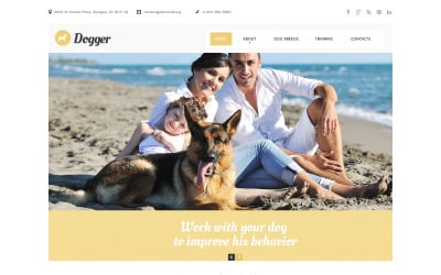Free Dog Responsive Website Template
