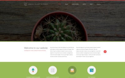 Free Exotic Plants Website Template