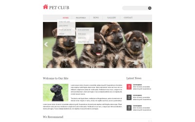 Gratis websitethema dat reageert op honden