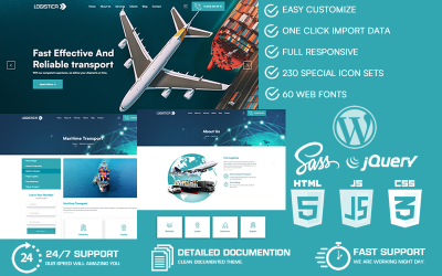 Logistica - Tema de WordPress para servicios de logística y transporte