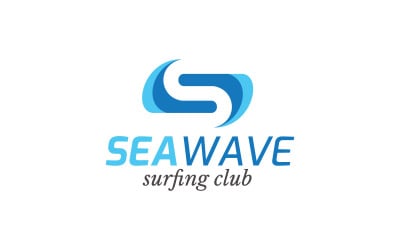 Logotipo de la letra S - Logotipo de la ola marina
