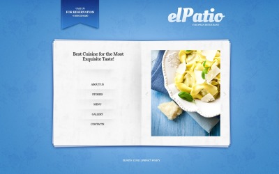 Modello di sito Web gratuito per ristorante europeo