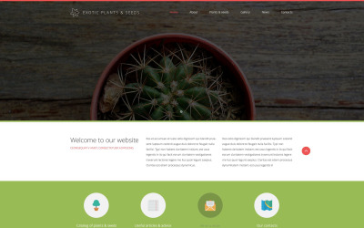 Modelo de Site de Plantas Exóticas Grátis