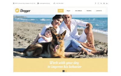 Modelo de Site Responsivo para Cães Gratuito