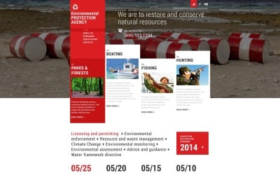 Tema de site responsivo ao meio ambiente gratuito