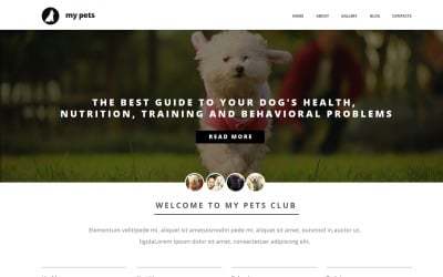 Tema de sitio web responsivo gratuito para perreras