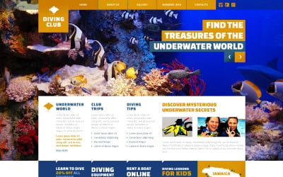 Tema del sito web responsive per immersioni gratuite