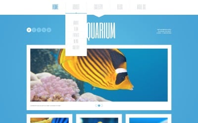 Бесплатный адаптивный дизайн веб-сайта для рыб