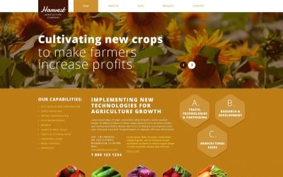 Бесплатный адаптивный шаблон веб-сайта фермы