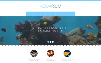 Bezplatná šablona webových stránek responzivních akvárií