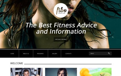 Design del sito web reattivo per il fitness gratuito