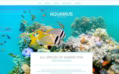 Free Aquarium Responsive Website Theme
