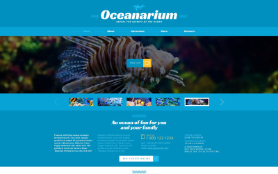 Gratis fisk responsiv webbplatsmall