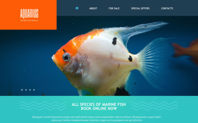 Gratis responsiv webbplatsmall för fiskuppfödare