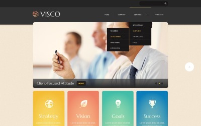Gratis sjabloon voor responsieve website van financieel adviseur