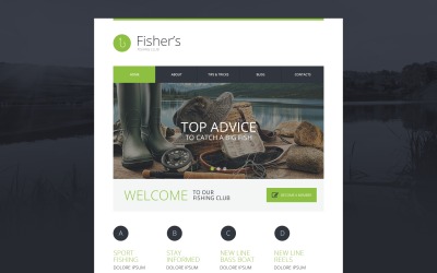 Kostenlose Responsive Website-Vorlage für Angeln