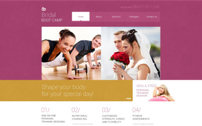 Kostenlose responsive Website-Vorlage für Fitness
