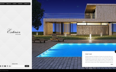 Kostenlose Website-Vorlage für Außendesign