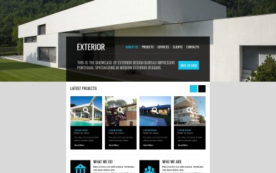 Kostnadsfri mall för webbplats för exteriördesign