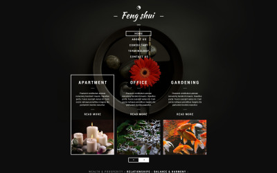 Modello di sito Web reattivo Feng Shui gratuito