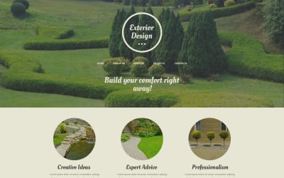 Modello di sito Web reattivo per il design esterno gratuito